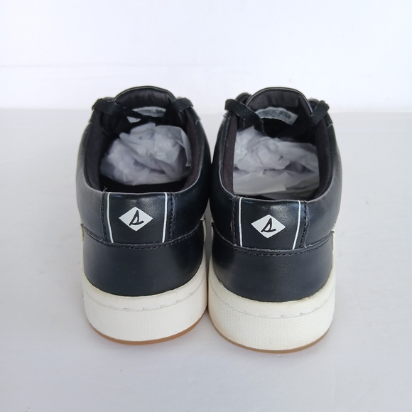 Sperry Charter Sneaker Black Leather 7.5 - Picture 4 of 7